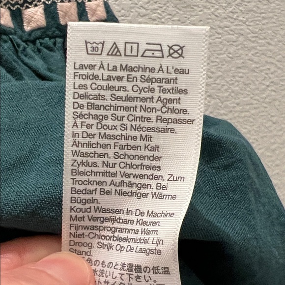 Madewell Embroidered Linen- Blend Flutter-Sleeve Mini Dress - Picture 9 of 11